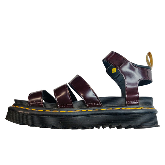 Dr. Martens Burgundy Strappy Sandals - Picture 5 of 11